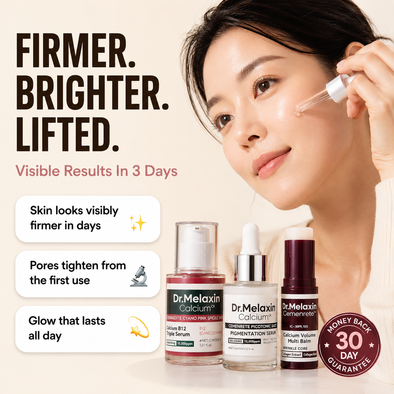Dr.Melaxin Cemenrete Lumi Pore & Spot Duo + Calcium Multi Balm Stick
